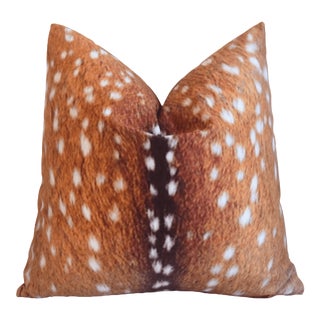 African Gazelle Animal Print Pillow Cover 17" Square For Sale