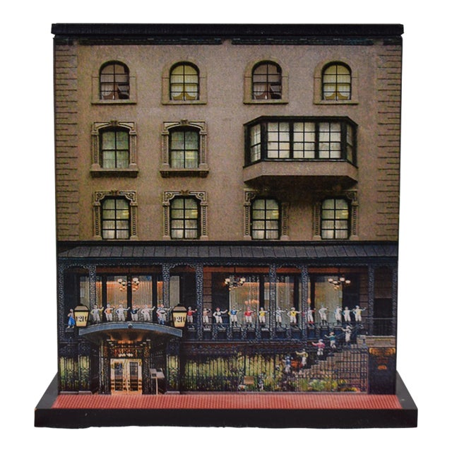 The "21" Club East 52nd Street BLDG Desktop Wood Box Model For Sale
