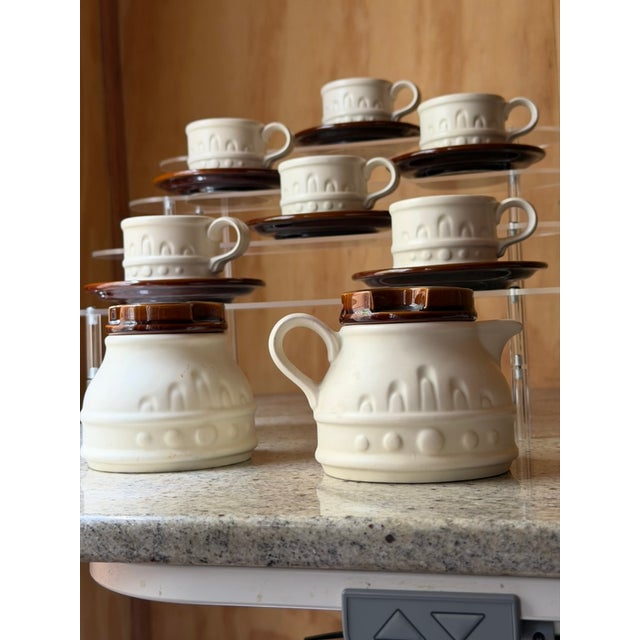 Vintage British Carlton Ware Coffee Set in Ceramic, 1970s, Set of 14 For Sale - Image 11 of 17