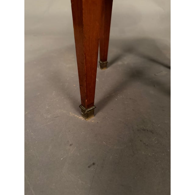 19th Century French Neoclassical Style Mahogany Side Table With Marble Top, Circa 1890 For Sale - Image 5 of 15