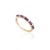Metal 14k Yellow Gold Stackable Amethyst Half Band Ring Size 10.5 For Sale - Image 7 of 9