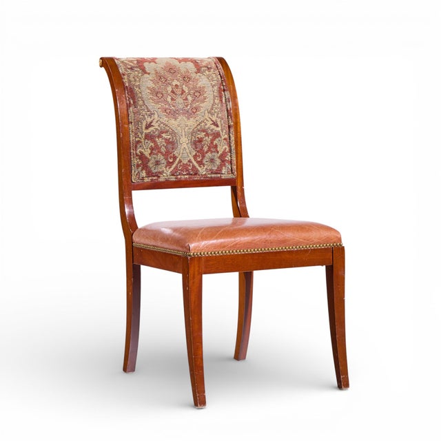 Kindel Furniture Kindel Furniture Mahogany Sleigh Back Dining Chairs - Set of 8 For Sale - Image 4 of 14