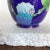 Blue Cloisonné Vases Decorated in Traditional Chinese Wealth Flowers - A Pair For Sale - Image 12 of 13