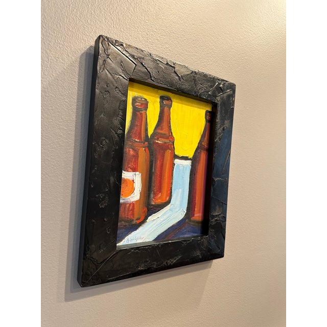 Contemporary Mark Leichliter Oil Painting on Board, Signed & Framed, 2000’s For Sale - Image 3 of 14