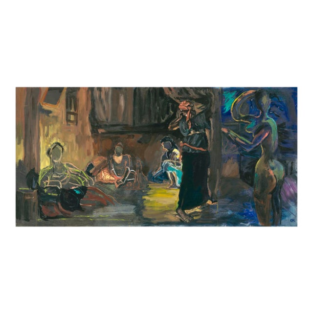 Expressionist Painting, Being After Delacroix by Regina Gately For Sale