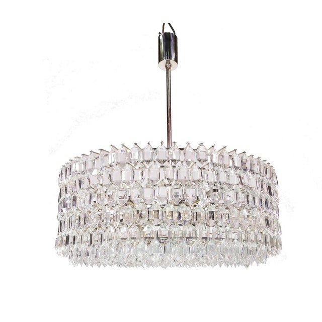 Large Chandelier in Crystal & Silver from Lobmeyr / Bakalowits & Sons For Sale - Image 10 of 17