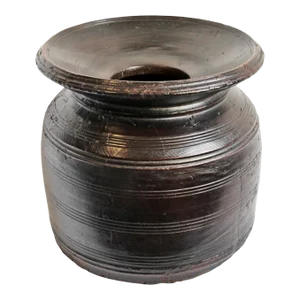 Vintage Large Wood Vessel Nepal