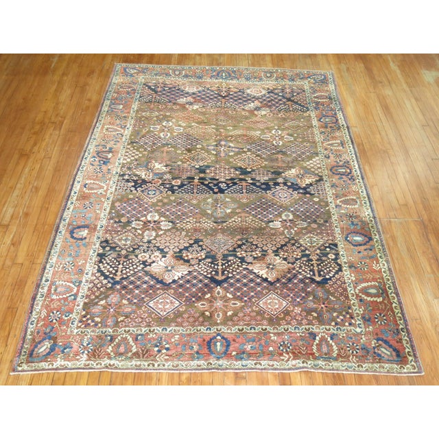 Zabihi Collection Rustic Room Size Persian Joshegan Rug For Sale - Image 4 of 11