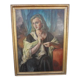 Nordic Figure c.1939 by Ejnar Hansen, Oil on Canvas For Sale