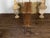 American Midcentury Metal and Wood Two-Tiered Shelving Unit with Twisted Motifs For Sale - Image 9 of 12