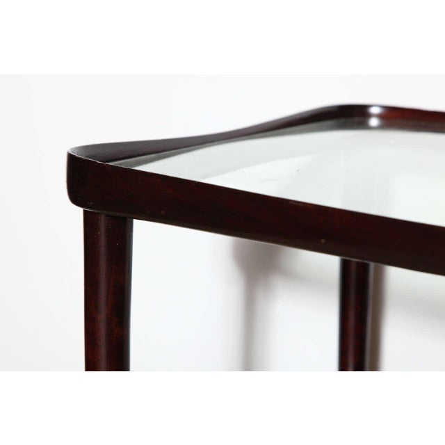 Wood 1950s Italian Modern Solid Rosewood Bar Cart For Sale - Image 7 of 10