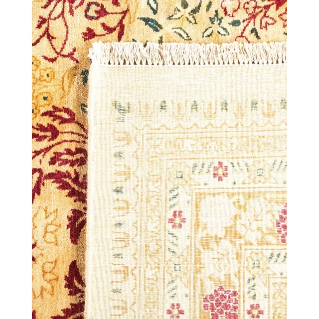 2000 - 2009 Mogul, One-of-a-Kind Hand-Knotted Area Rug in Ivory, 12' 1" x 18' 7" For Sale - Image 5 of 8