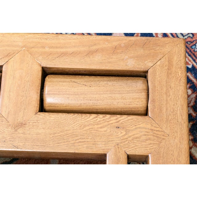 Antique Japanese Carved Elmwood Foot Stool For Sale - Image 4 of 7