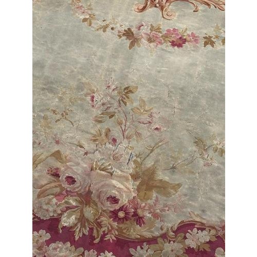 Antqie Aubusson Tapestry Sofa Cover, 1890s For Sale - Image 3 of 18