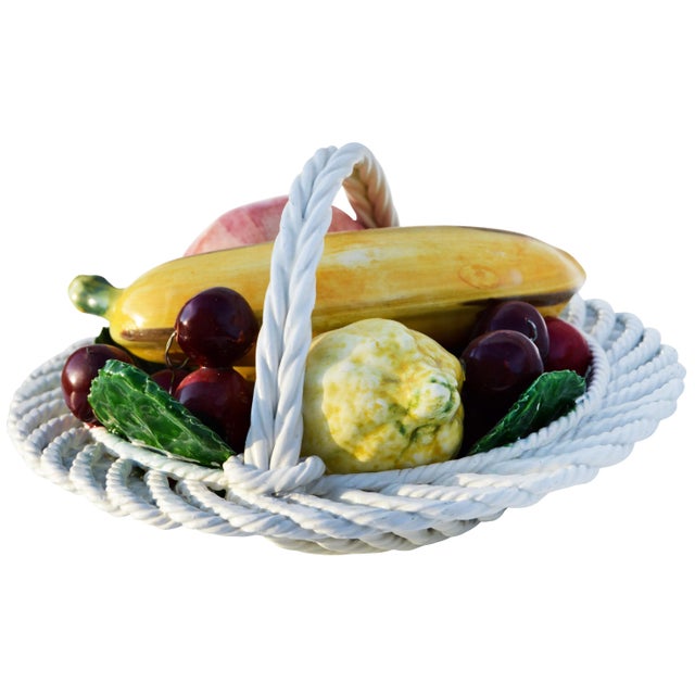 Midcentury Ceramic Fruit Basket Chairish