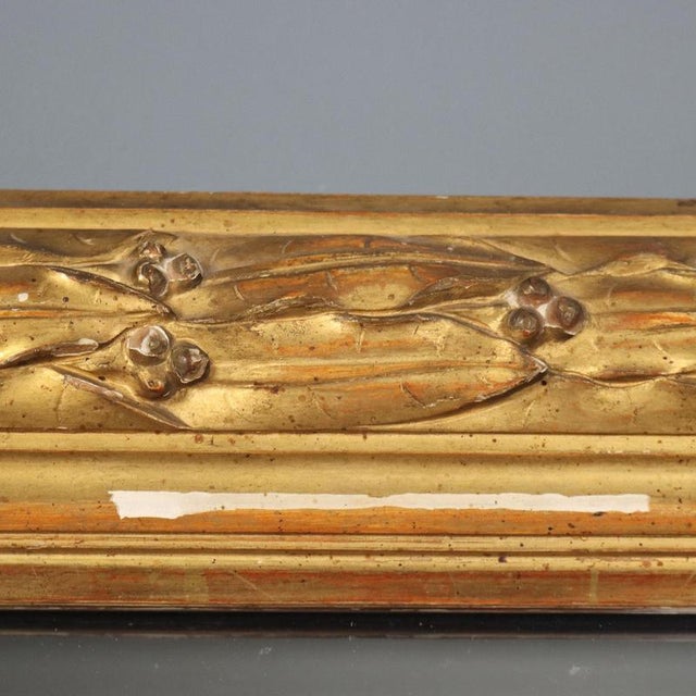 Mirror with Carved and Gilded Frame For Sale - Image 6 of 11