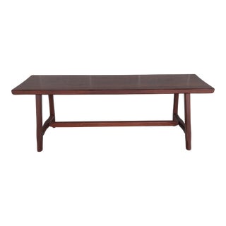 Hunt Country Furniture Solid Cherry Stretcher Base 48" Bench For Sale