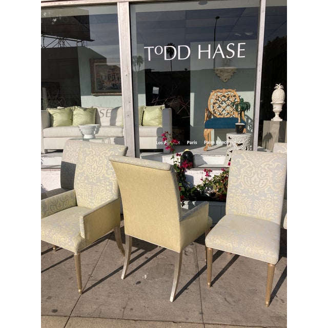 Fortuny Dining Chairs With Silver Leaf Finish - Set of 6 For Sale - Image 12 of 13