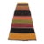 1960s Scandinavian Natural Wool Colorful Striped Kilim Runner Rug For Sale