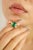 Octagon Cut Split Diamond Band Emerald Ring in 14k Gold Size 6 For Sale - Image 9 of 13