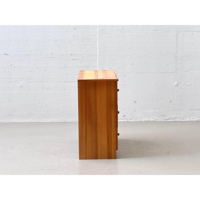 Brown Pine Chest of 3 Drawers, 1970s For Sale - Image 8 of 16