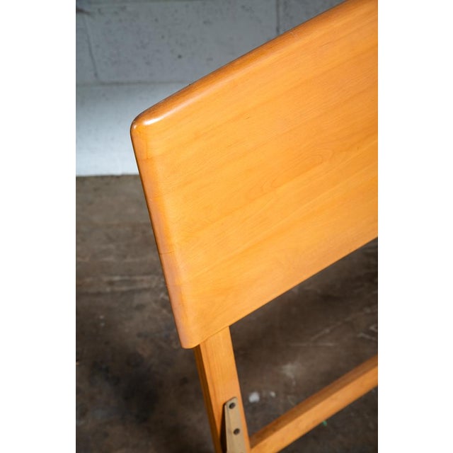 1960s Mid Century Modern Queen Heywood Wakefield Solid Wood Champagne