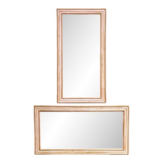 19th Century French Louis XVI Painted and Giltwood Wall Mirror For Sale