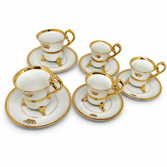 Cups and Saucers from Ohashi China, Set of 10 For Sale - Image 4 of 9