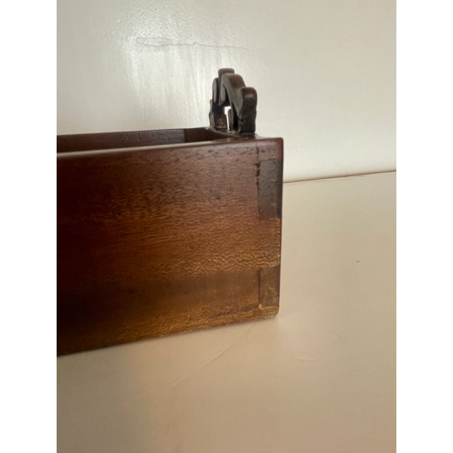 Vintage Tea Caddy Wood Box Collector Piece For Sale - Image 9 of 13