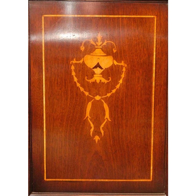 Regency Sheraton Breakfront Bookcase with Mahogany Inlay For Sale - Image 6 of 16