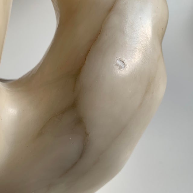 Stone 1970s Richard Connelly Abstract Alabaster Torso Sculpture For Sale - Image 7 of 9
