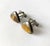 Darkened sterling silver and tiger's eye modernist cufflinks created by Enrique Ledesma of Taxco, Mexico. Cufflinks...