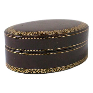 Italian Leather Jewelry Box For Sale
