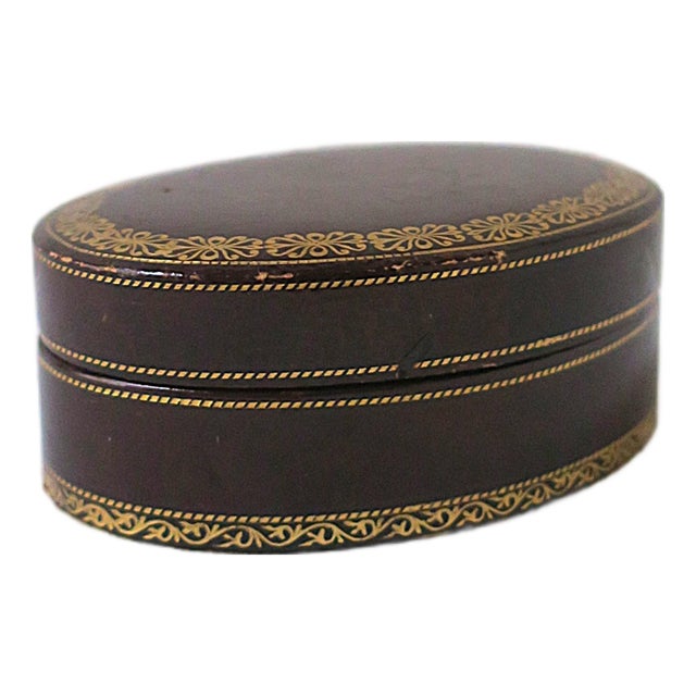 Italian Leather Jewelry Box For Sale