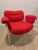 Red Fogia Bollo Armchair in Red Fabric For Sale - Image 8 of 8