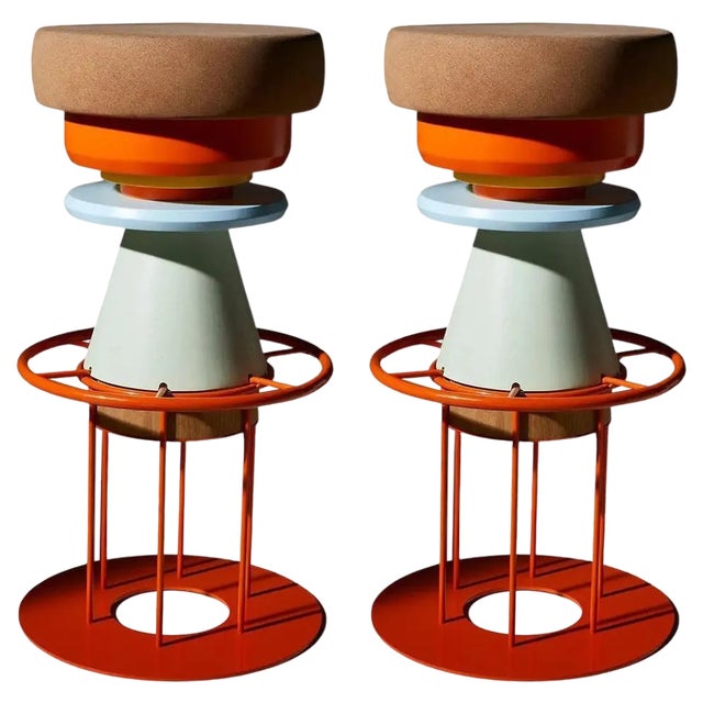 Set of High Colorful Tembo Stool by Note Design Studio For Sale