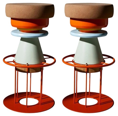 Set of High Colorful Tembo Stool by Note Design Studio