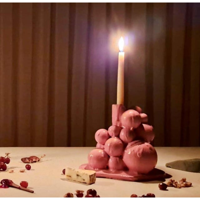 Bubbles Candelabra 01 in Pink by Carla Galmés Munar For Sale - Image 4 of 7