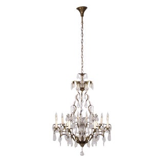 Large Chandelier with Louis XV Style Pampilles For Sale