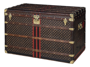 Antique 20th Century Malle Haute Trunk in Damier Canvas from Louis Vuitton, France, 1900s