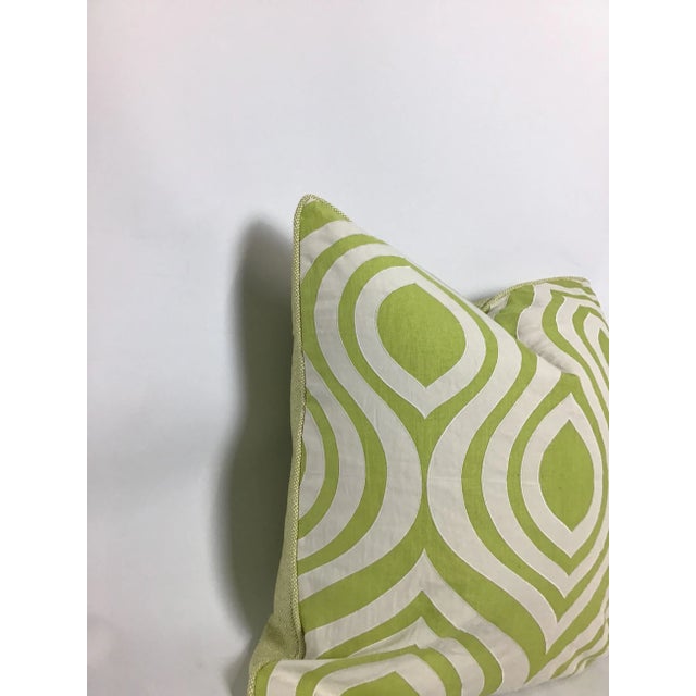 Geometric Green and White Pillows a Pair Chairish
