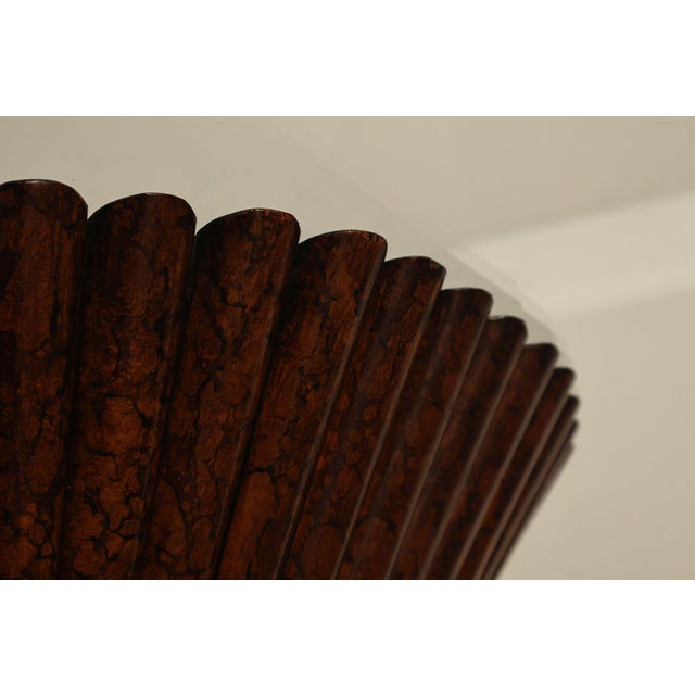 Ficks Reed Round Glass Top 'Sheaf of Wheat' Dining Table For Sale - Image 10 of 18