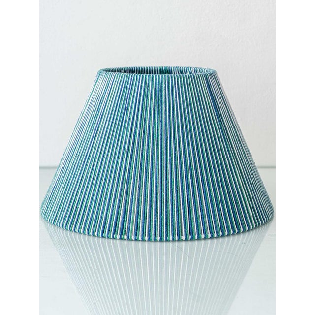 Spanish Fajalauza Ceramic Table Lamp with Hand-Woven Lampshade For Sale - Image 11 of 15