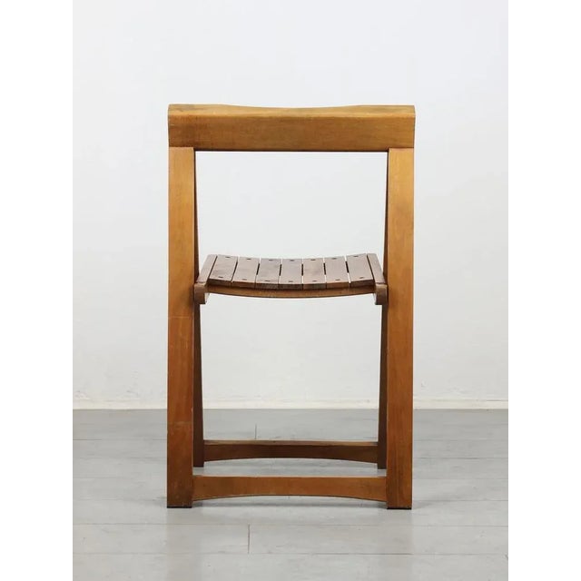 Brown Vintage Trieste Folding Chair by Aldo Jacober for Bazzani For Sale - Image 8 of 18