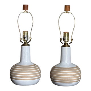 1960’s Jane and Gordon Martz Ceramic Table Lamps - A Pair For Sale