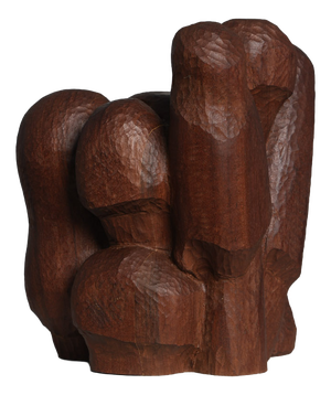 Abstract Carved Wood Sculpture, 1980s, Wood