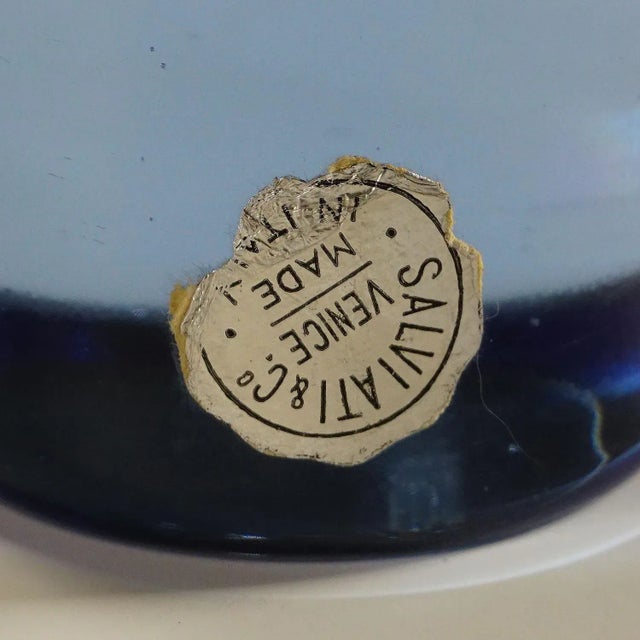 Mid 20th Century Vintage Murano Sommerso Glass Vase by Salviati & Co. Ca. 1960 For Sale - Image 5 of 6