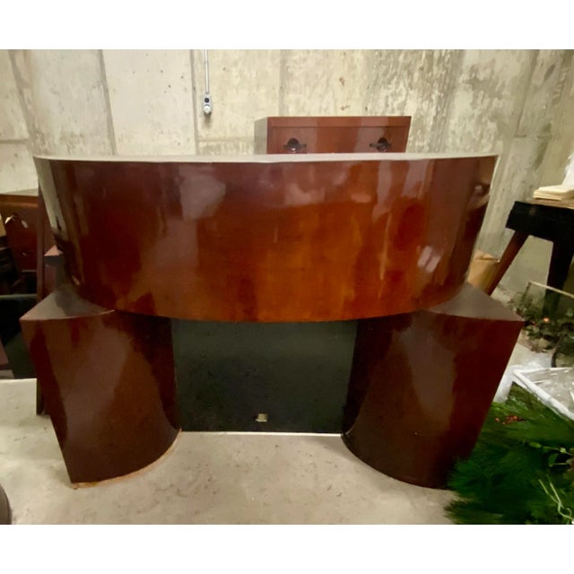 1940s Art Deco Mahogany Fireplace Mantel For Sale - Image 11 of 11