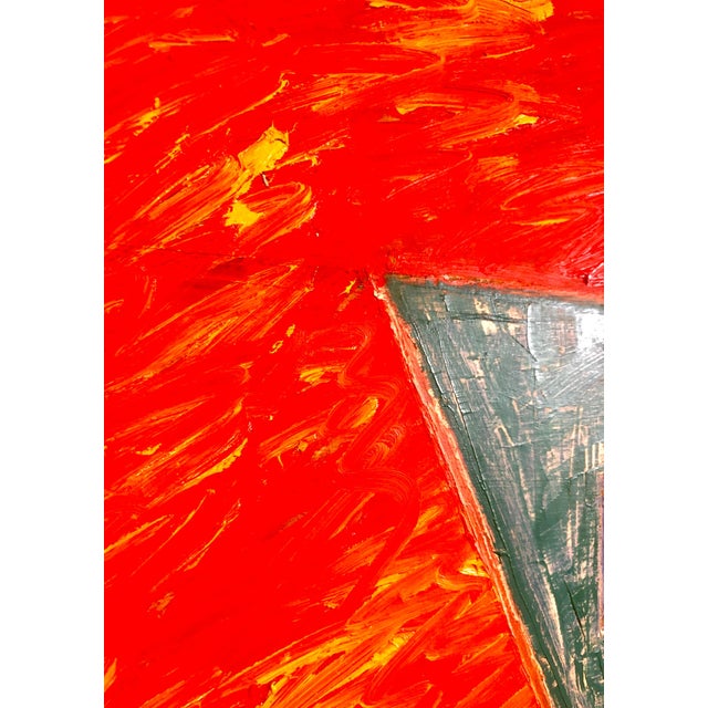1980s Joan Kahn, Joan Kahn Rome Vibrant Bold Color Abstract Expressionist Modernist Oil Painting, 1987 For Sale - Image 5 of 11