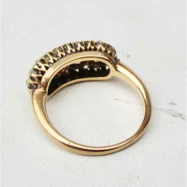 18 Kt and Old Mine Diamonds Ring Size 4.5 For Sale - Image 4 of 6
